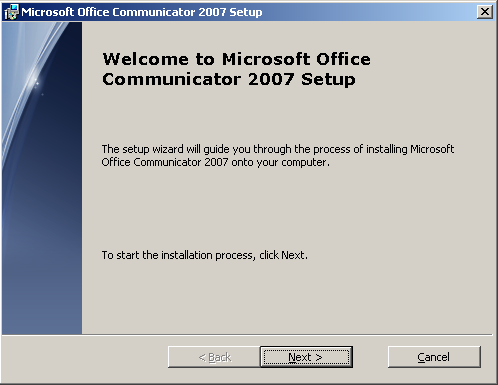 microsoft office communicator 2007 setup