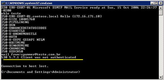 Permitindo recebimento de e mail an nimo no Hub Transport Server